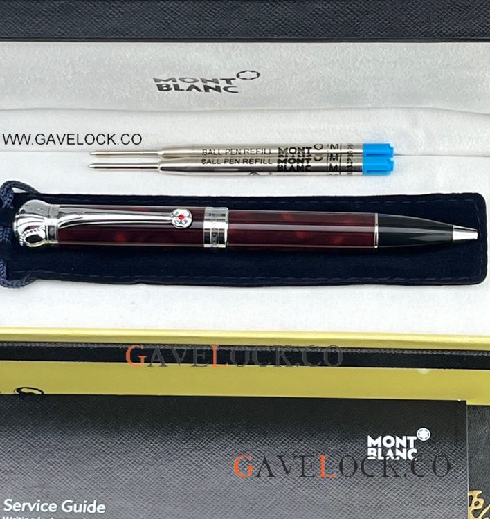 New Copy Mont blanc Writers Edition Dark Red Ballpoint Pen